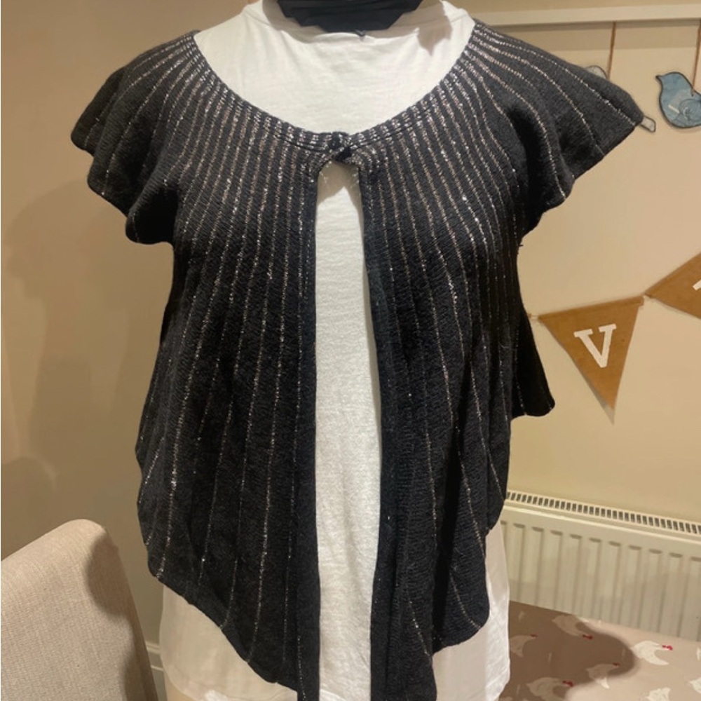 Kate Moss Topshop Black and Gold/ Silver Women's Shrug